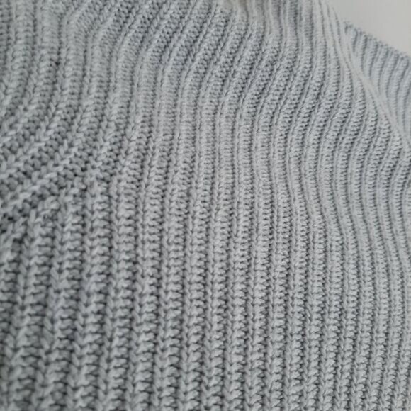 LEITH Nordstrom Cropped Turtleneck Sweater Grey Sz L - Picture 5 of 11